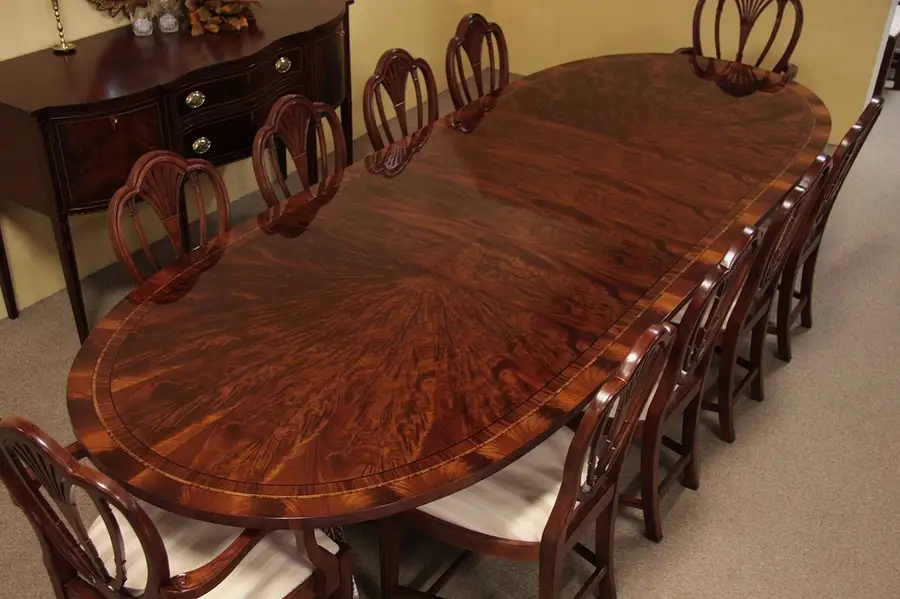 Main image of Georgian Oval Sunburst 11' Dining Table