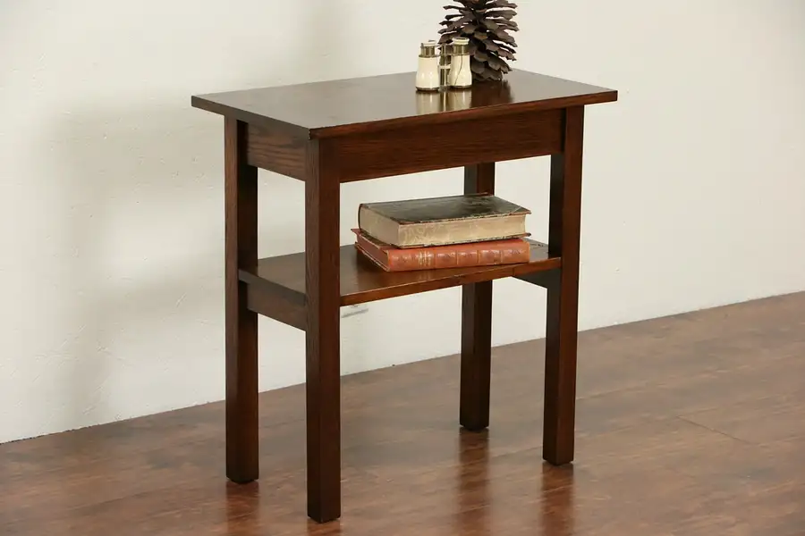 Main image of Arts & Crafts Mission Oak Vintage End Table or Nightstand