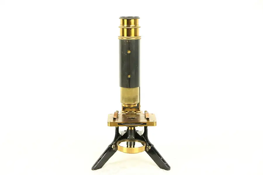Main image of Brass & Iron Antique Adjustable Microscope