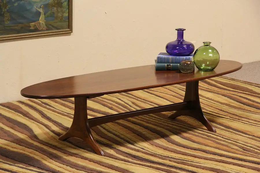 Main image of Heywood Wakefield Midcentury Modern 1960 Vintage Cherry Cocktail Table