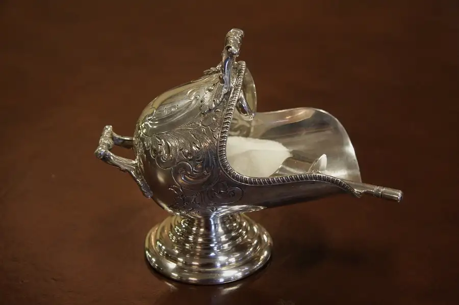 Main image of English Victorian Silverplate Sugar Scuttle & Scoop