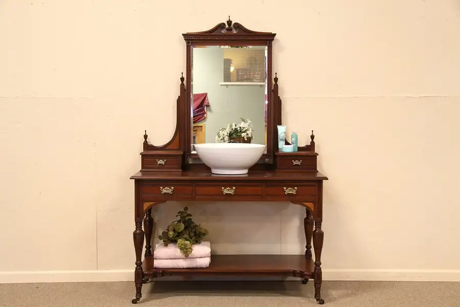 Main image of Victorian Vessel Sink Vanity or Wash Stand
