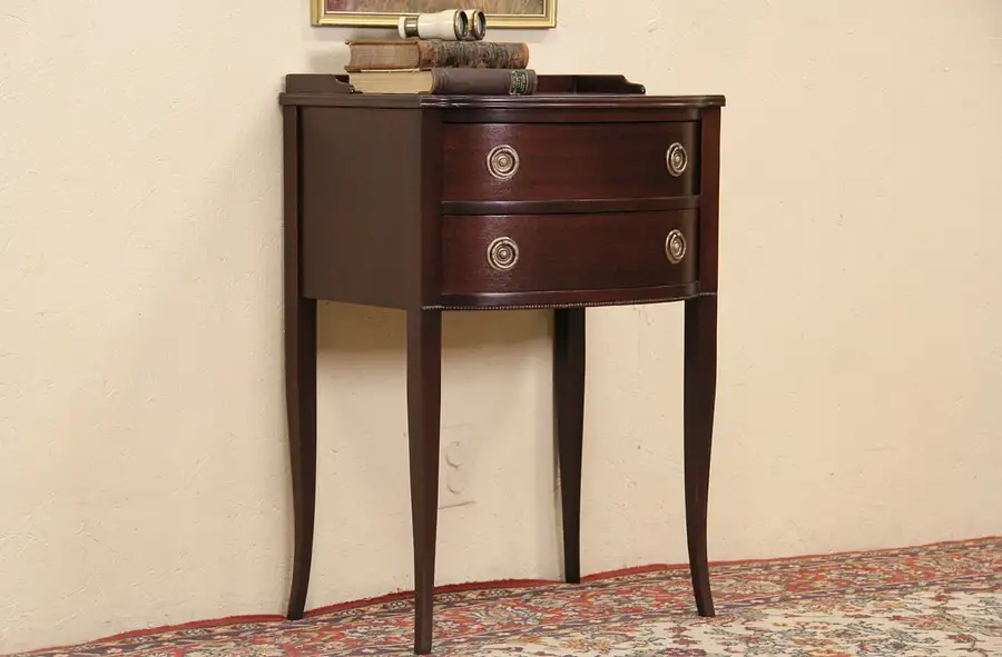 Main image of Mahogany 1940 Vintage Nightstand or End Table