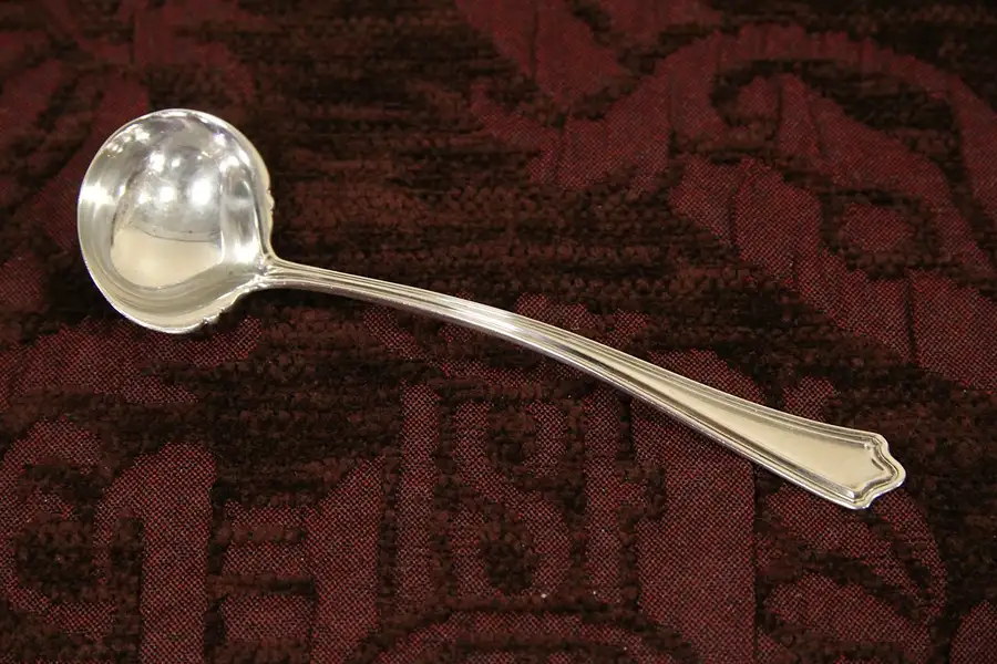 Main image of Sterling Silver 5 1/4" Sauce Ladle, Pat. 1912