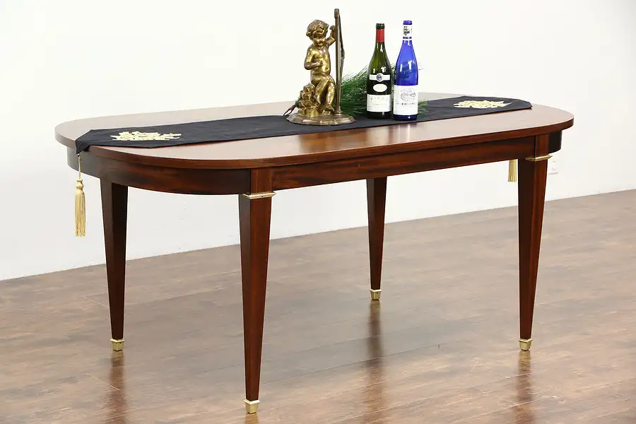 Main image of Scandinavian Oval Matched Mahogany Vintage Dining, Library or Breakfast Table