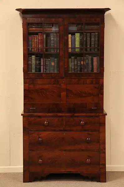 Main image of Empire Antique 1825 Secretary Desk & Bookcase