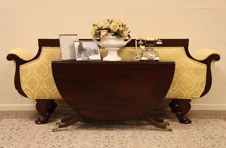 Main image of Mahogany Dropleaf Breakfast or Sofa Table