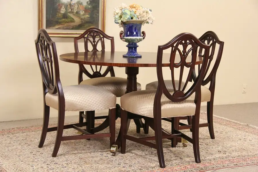 Main image of Baker Signed Round Vintage Center, Dining, Tea or Game Table