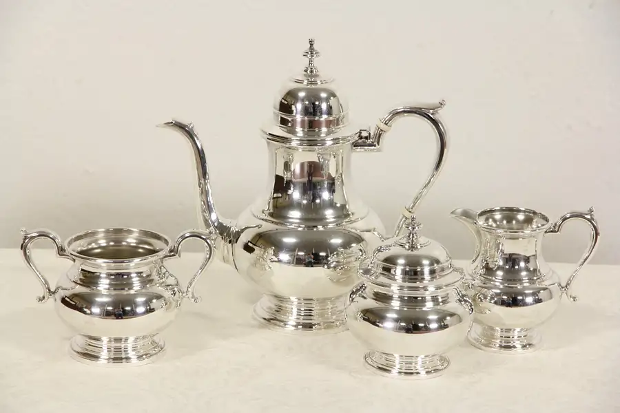 Main image of Watson Exemplar Signed Sterling Silver Tea or Coffee Set, No Mono