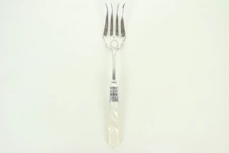 Main image of Pearl Handle Antique Serving Fork, Sterling Shank, England