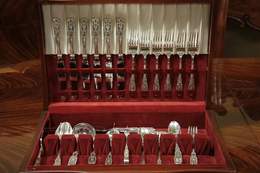 Main image of Set 56 pc Westmoreland Milburne Rose Sterling Silver
