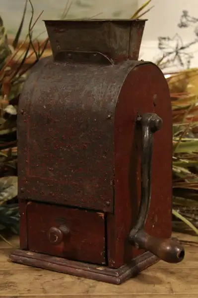 Main image of Tin & Wood Antique 1900 Spice Grinder