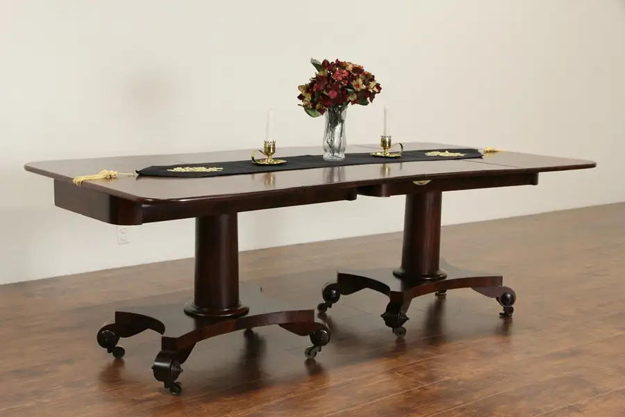 Main image of Pair of 1830's Empire Console Tables combination Banquet Dining Table