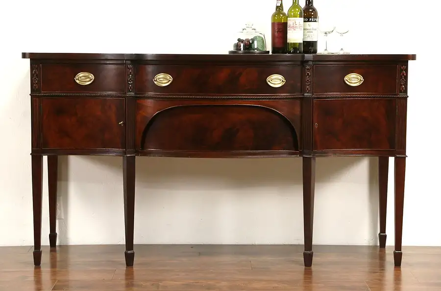 Main image of Sideboard, Server or Buffet, Traditional Georgian Mahogany 1940's Vintage