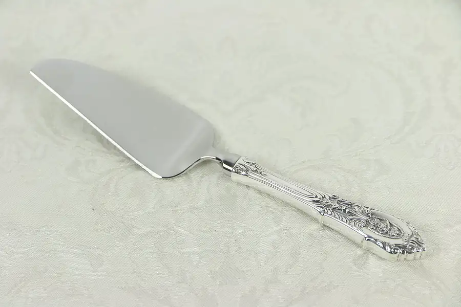 Main image of Pastry Server 7" Sterling Silver, Stainless Blade, Wallace Rose Point