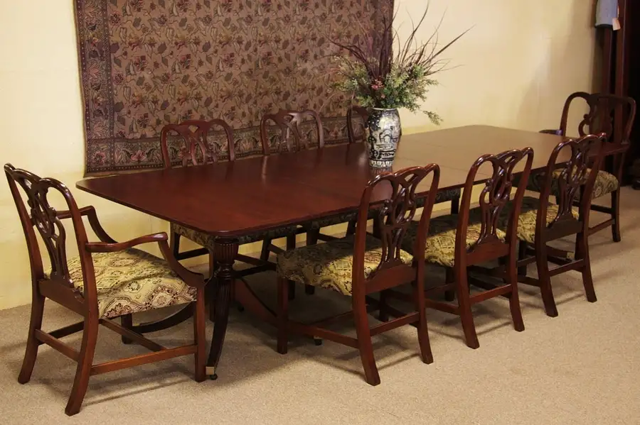 Main image of Baker Georgian Dining Set, 8 Chairs, 10' Table