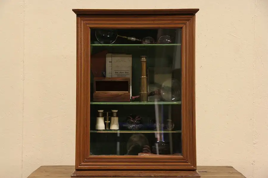 Main image of Countertop 1900 Antique Showcase or Display Cabinet, Glass Door