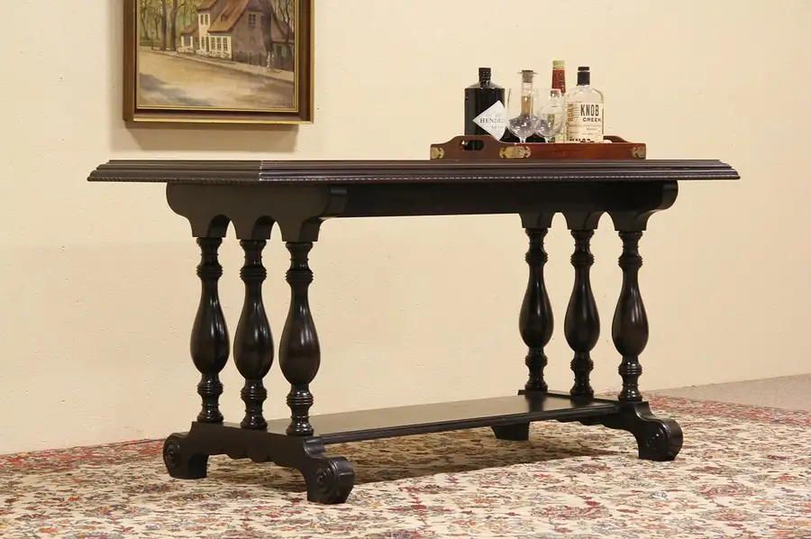 Main image of Mahogany Antique 1920's Sofa, Hall or Entry Console Table