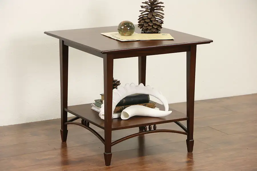 Main image of Arts & Crafts Style Vintage Mahogany Lamp or End Table