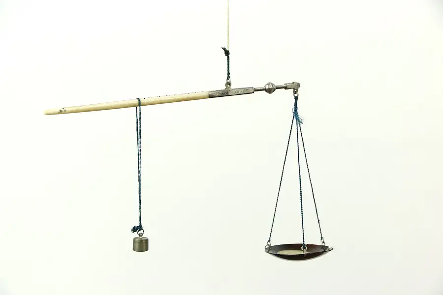 Main image of Asian Bone & Bakelite Balance Scale for Gold or Drugs, Wood Case