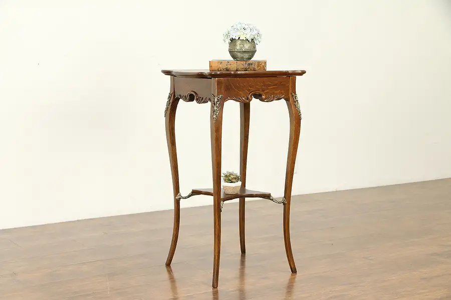 Main image of Victorian Antique Carved Oak Lamp Table, Plant Stand, Sculpture Pedestal