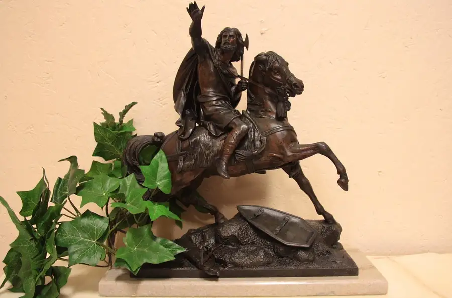 Main image of Statue of Roman Soldier on Horseback Sculpture