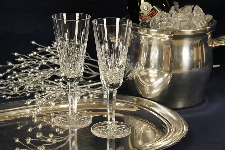 Main image of Pair of Waterford Lismore Champagne Flute Goblets