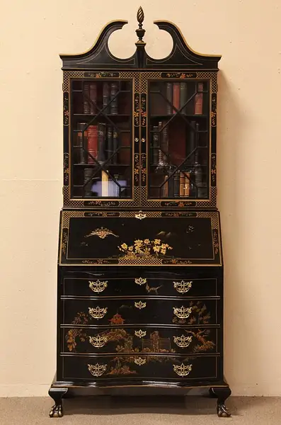 Main image of Georgian Chinese Chippendale Secretary Desk