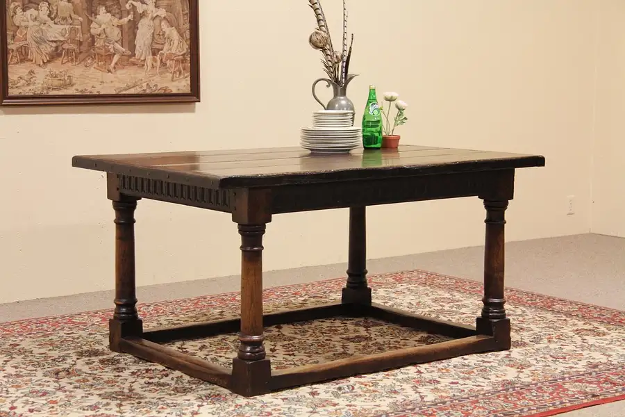 Main image of English Carved Dining, Hall, Pub or Writing Table