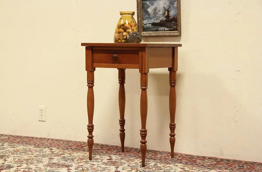 Main image of Sheraton 1825 Antique Cherry Table or Night Stand