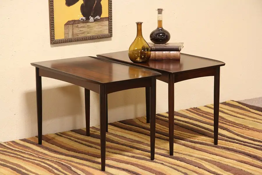 Main image of Midcentury Danish Modern Pair of Rosewood End Tables