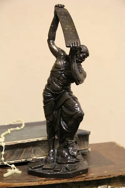 Main image of Moses & Ten Commandments Konisis Bronze Sculpture