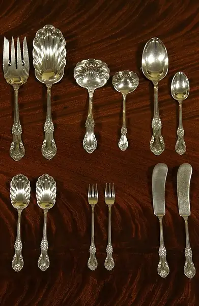 Main image of Set of 12 Sterling Silver Serving Pieces