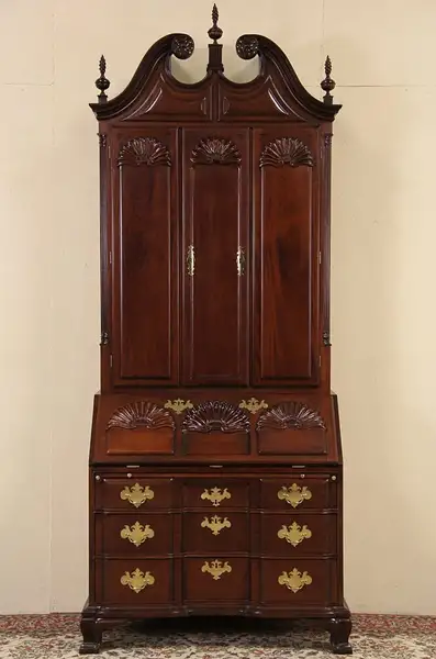 Main image of Harden Georgian Mahogany Vintage Secretary Desk, Yale University Collection