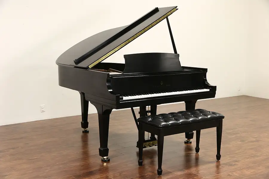 Main image of Steinway 1964 Model M Ebony Grand Piano & Bench, Signed by Henry Steinway