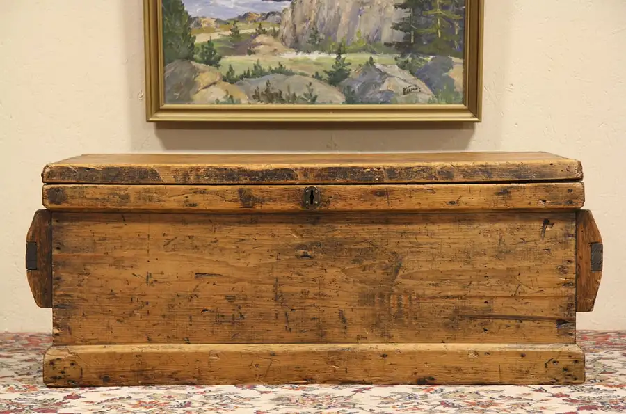 Main image of Carpenter Pine Rustic Tool Chest Coffee Table