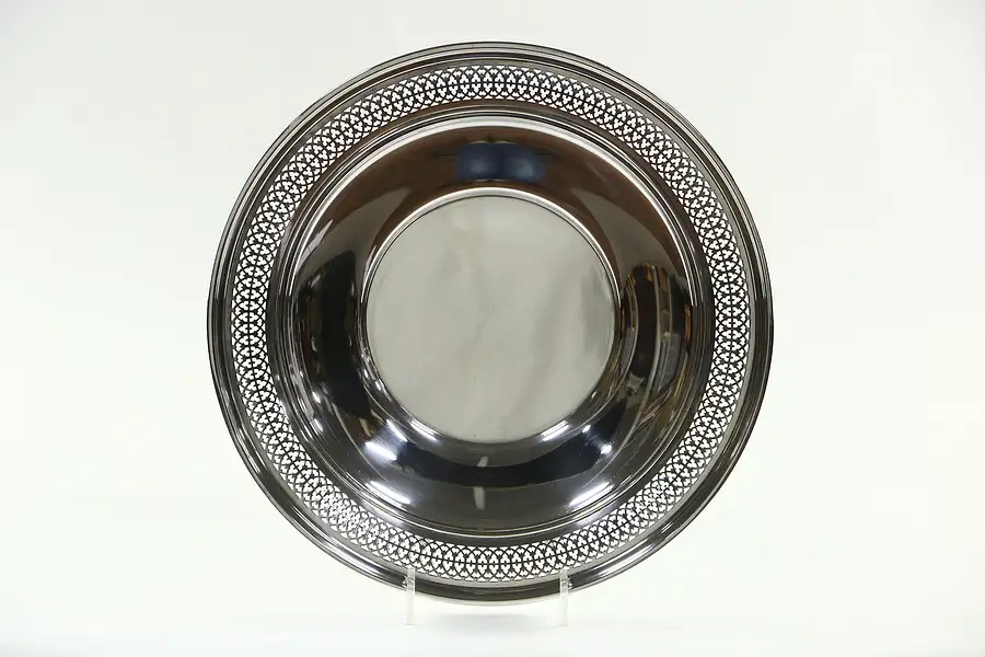 Main image of Gorham Signed Sterling Silver Pierced Vintage Tray