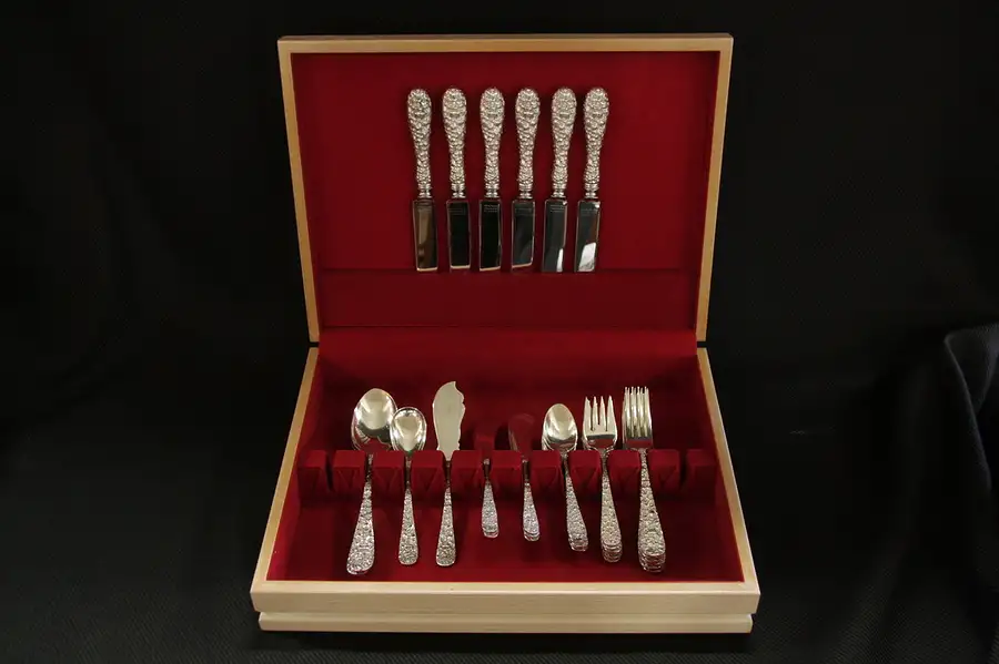 Main image of Stieff Rose Sterling Silver Flatware, 34 pc.