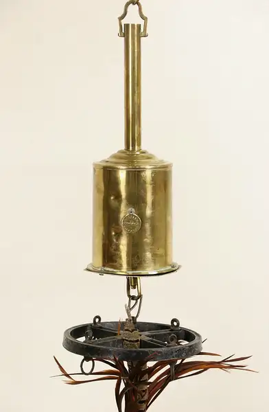 Main image of Salter Signed English Antique Fireplace Spit Jack or Turnspit for Roasting Meat