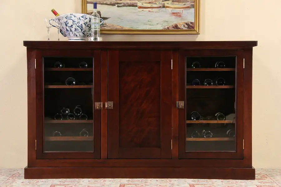 Main image of Back Bar with Wine Cabinets, Antique Icebox Counter / Sideboard / TV Console