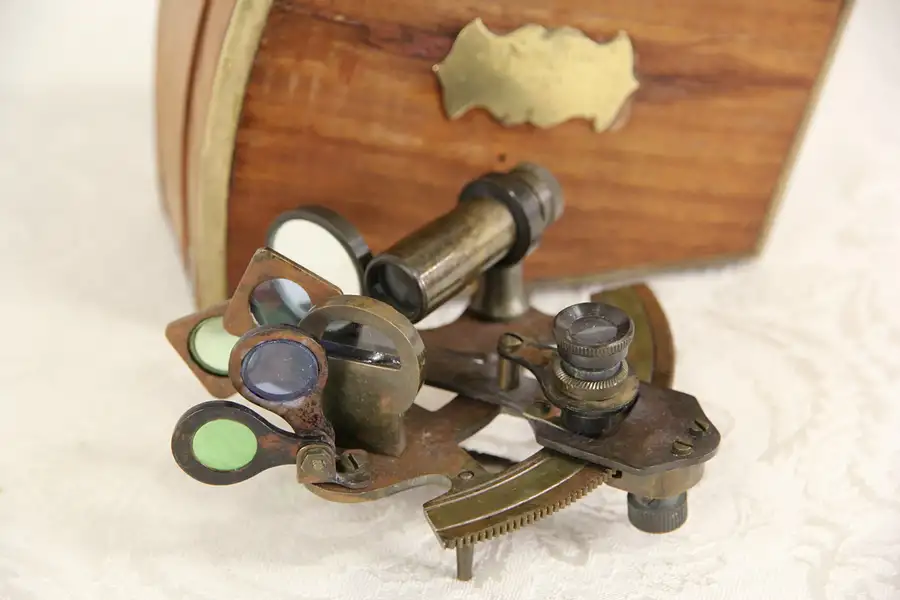 Main image of Stanley of London 1894 Sextant Nautical Instrument Replica & Case