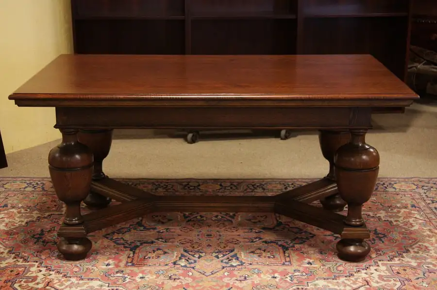 Main image of Oak Writing Desk, Library, Hall or Dining Table
