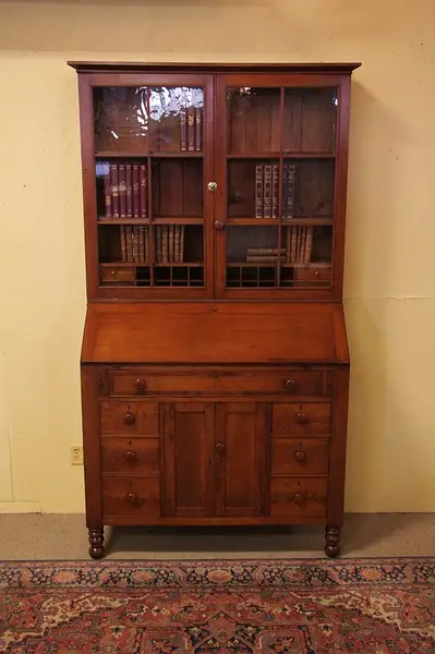 Main image of New England 1820's Cherry & Birdseye Secretary Desk