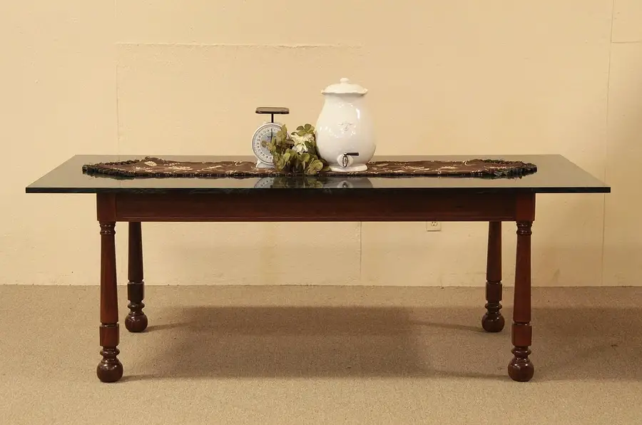 Main image of Marble Top Antique Candy Store Table or Island