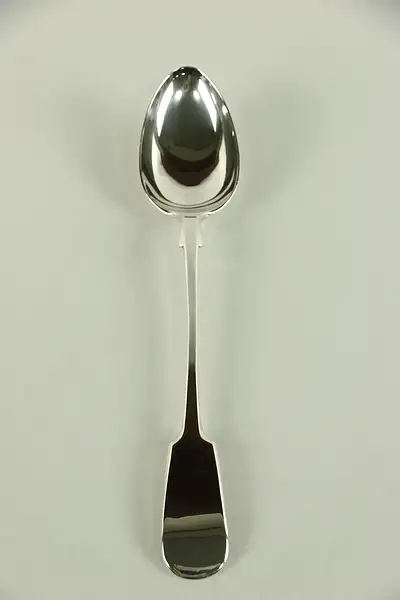 Main image of Silver Plate English 1875 Antique Dressing or Stuffing Spoon, Signed JP & Co