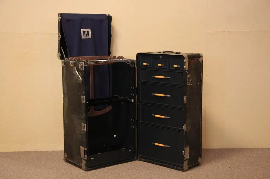 Main image of Hartmann Art Deco Steamer Trunk - Closet