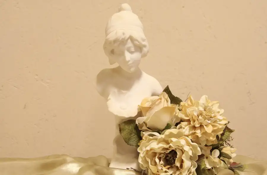 Main image of Sappho of Lesbos Statue,1900 Antique Signed Koevu? Marble Bust,