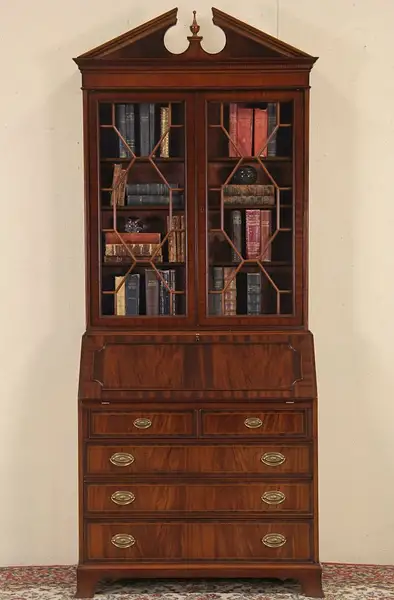 Main image of Secretary Desk & Bookcase, Mahogany by Heldense of Holland