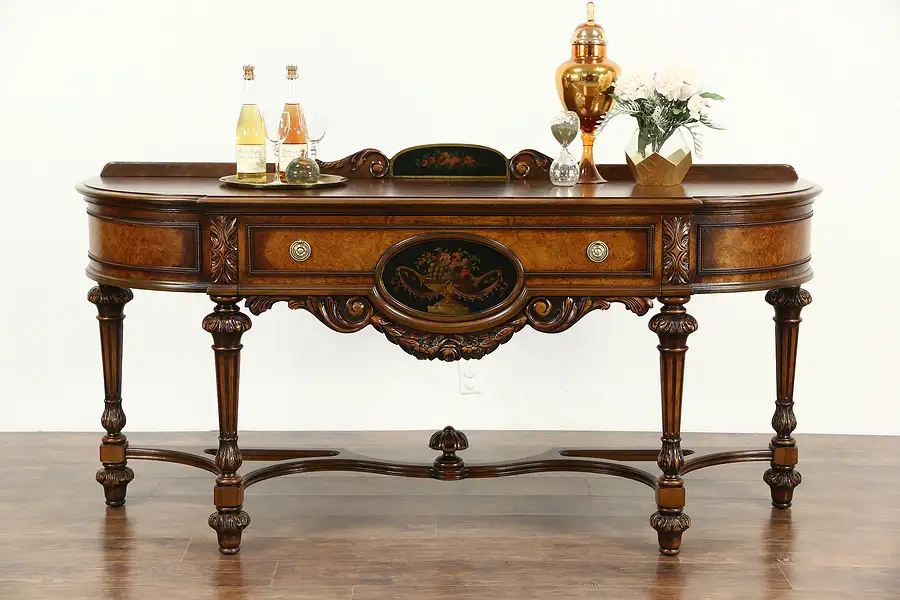 Main image of Berkey & Gay Signed Hand Painted Sideboard Server or Hall Console