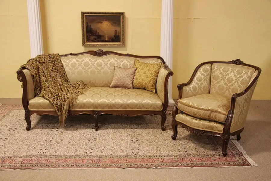 Main image of Carved French Antique Armchair